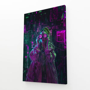 Neon Watcher Cyberpunk Art | CYBER TECHWEAR®