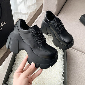 New Black Platform Chunky Sneakers