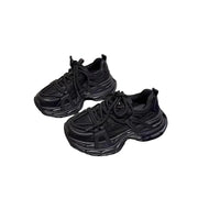 New Black Platform Sneakers Women