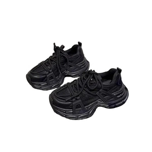 New Black Platform Sneakers Women