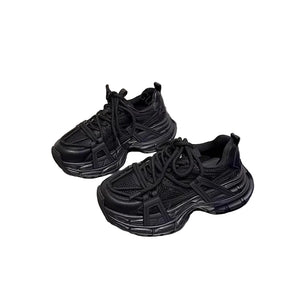 New Black Platform Sneakers Women