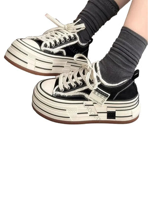 New Causal Black Platform Sneakers