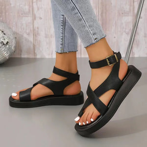 New Genuine Leather Chunky Sandals