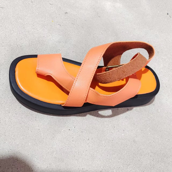 New Genuine Leather Chunky Sandals