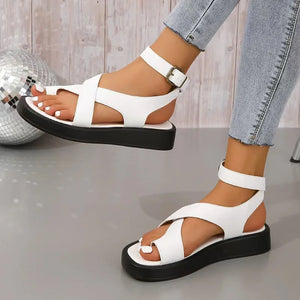 New Genuine Leather Chunky Sandals