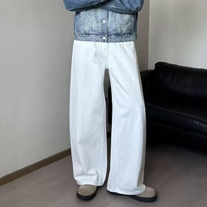 New Men's Jeans Solid Color Y2K