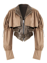 New PU Leather Jacket Women Spring
