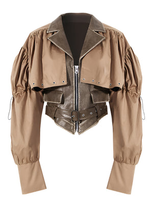 New PU Leather Jacket Women Spring