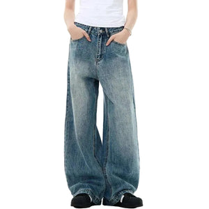 New Washed Straight Jeans Y2K