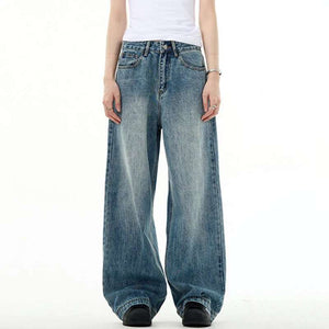 New Washed Straight Jeans Y2K