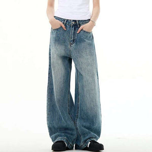 New Washed Straight Jeans Y2K