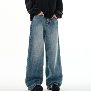New Washed Straight Jeans Y2K