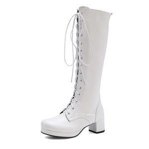 New White Platform Boots Womens
