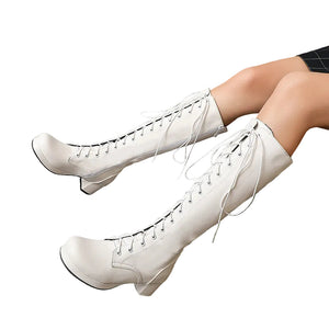 New White Platform Boots Womens