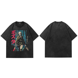 Ninja Graphic Y2K Black Shirts