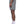 Side view of the Light Gray nylon shorts on a model, perforated side panel and split side hem