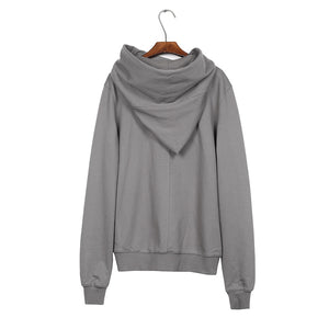 Oblique Zipper Cyberpunk Hoodie