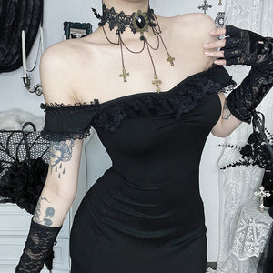 Off Shoulder Dress Gothic