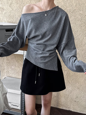 Off Shoulder Sweatshirt Womens