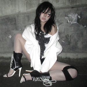 Off Shoulder White Tops Y2K