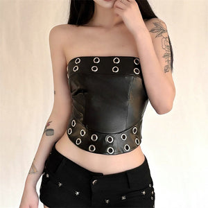 Off the Shoulder Black Crop Top