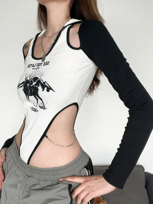 Off The Shoulder Cut Out Bodysuit