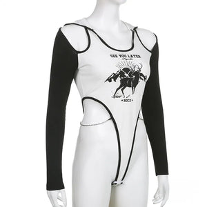 Off The Shoulder Cut Out Bodysuit