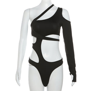 One Shoulder Cut Out Bodysuit