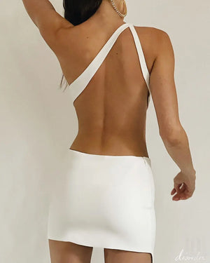 One Shoulder Dress with Cut Out