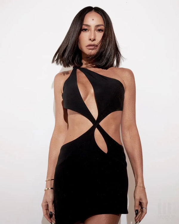 One Shoulder Dress with Cut Out