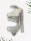 One-Shoulder White Bodysuit