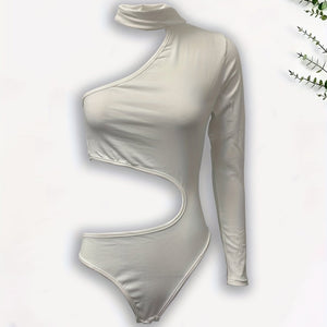 One-Shoulder White Bodysuit