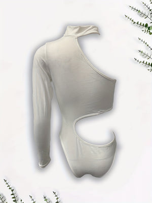 One-Shoulder White Bodysuit