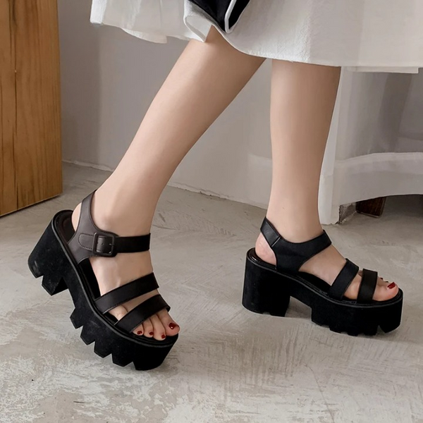 Open Toe Chunky Sandals For Womens