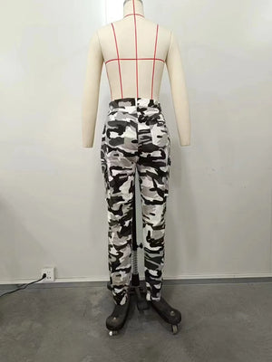 Orange Camo Cargo Pants