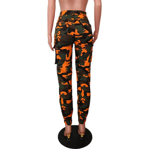 Orange Camo Cargo Pants