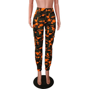 Orange Camo Cargo Pants