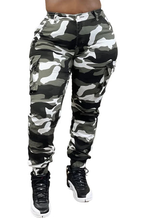 Orange Camo Cargo Pants