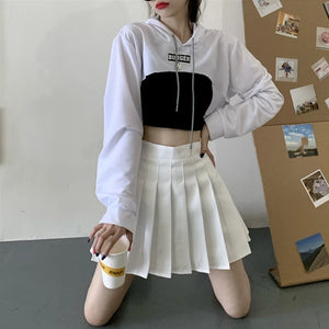 Orange Cropped Hoodie