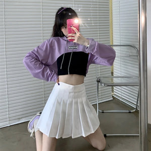 Orange Cropped Hoodie