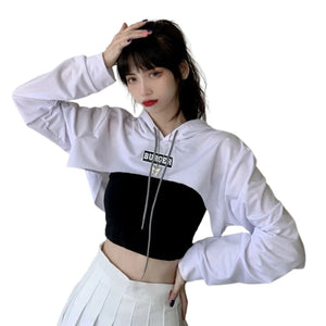 Orange Cropped Hoodie