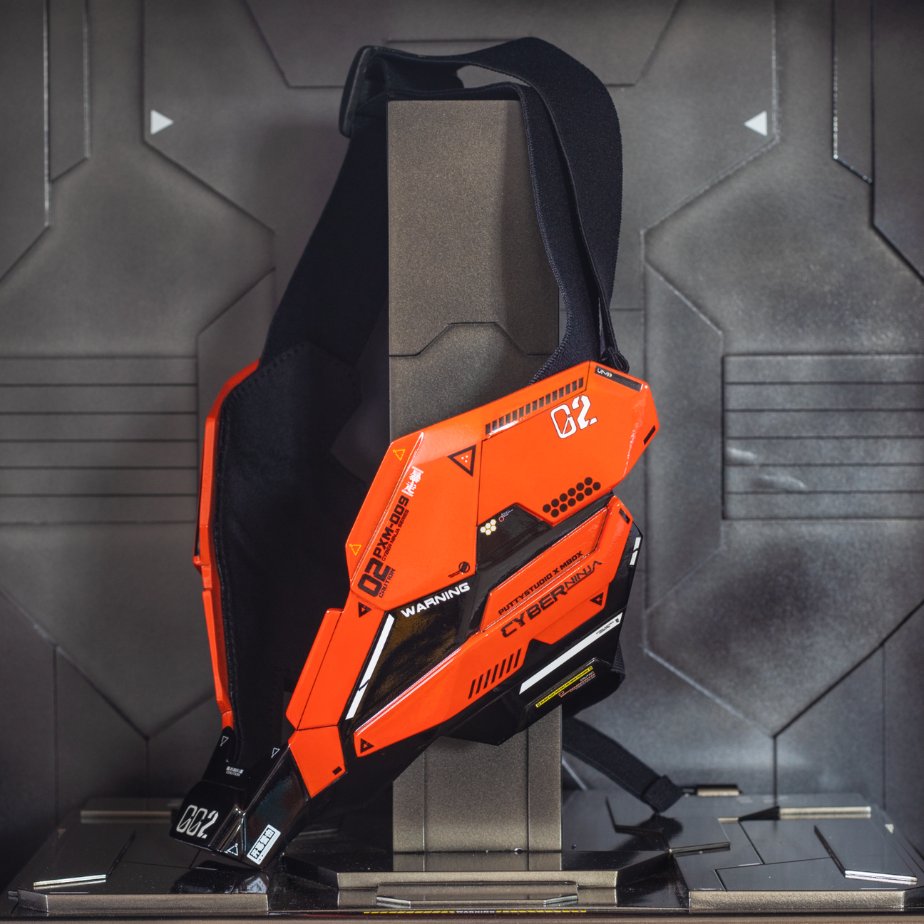 Loading image: Orange Cyberpunk Mask Ninja