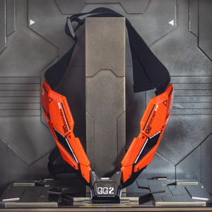 Orange Cyberpunk Mask Ninja