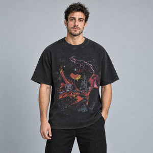 Oversize Graffiti Y2K Shirt – worn by a man