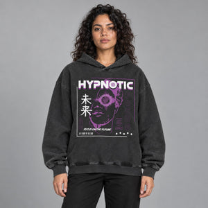 Oversize Y2k Hoodie Anime – worn by a woman