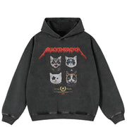 Oversize Y2K Hoodie Cat Graphic