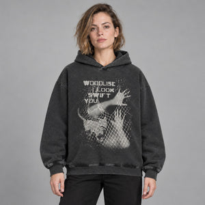 Oversize Y2k hoodie Heavy Cotton – worn by a woman