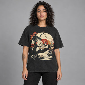 Oversized Black Y2K Shirt – worn by a woman