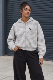 Oversize'owa krótka bluza rozpinana
