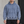 Model w jasnoniebieskiej bluzie oversize snow wash, widok z przodu, opadające ramiona i szeroki krój